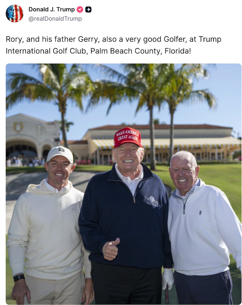 Donald Trump and Rory McIlroy.