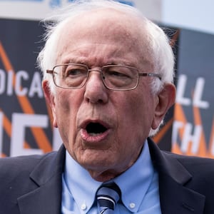 Sen. Bernie Sanders (I-VT) speaks during a news conference to announce the re-introduction of the Medicare For All Act