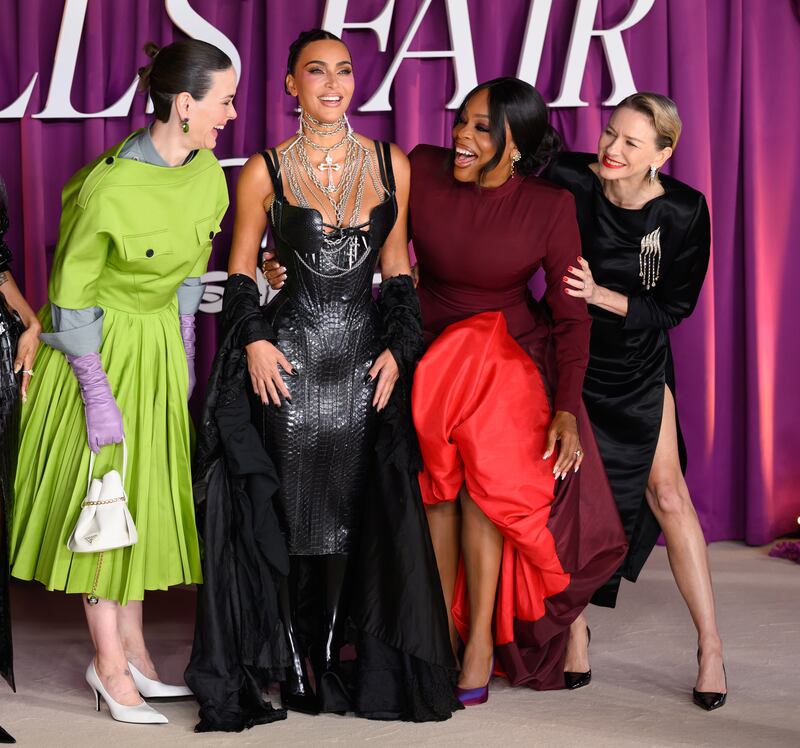 Sarah Paulson and Kim Kardashian at the after-party for the Disney+ London premiere of Hulu's 'All's Fair'  on October 22, 2025.