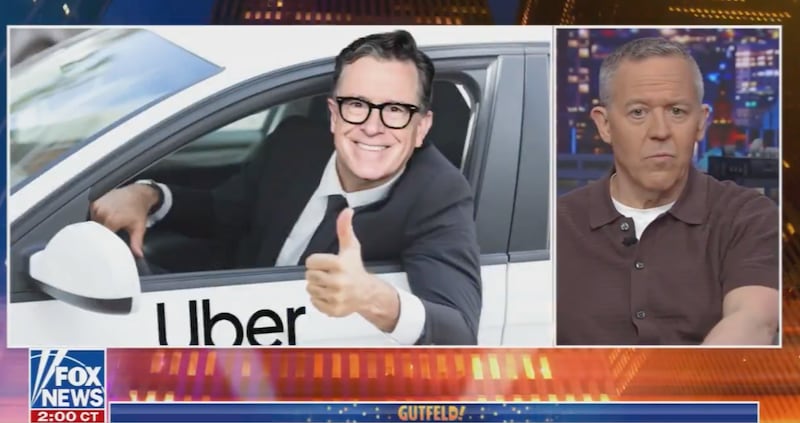 Greg Gutfield makes a joke about Stephen Colbert.
