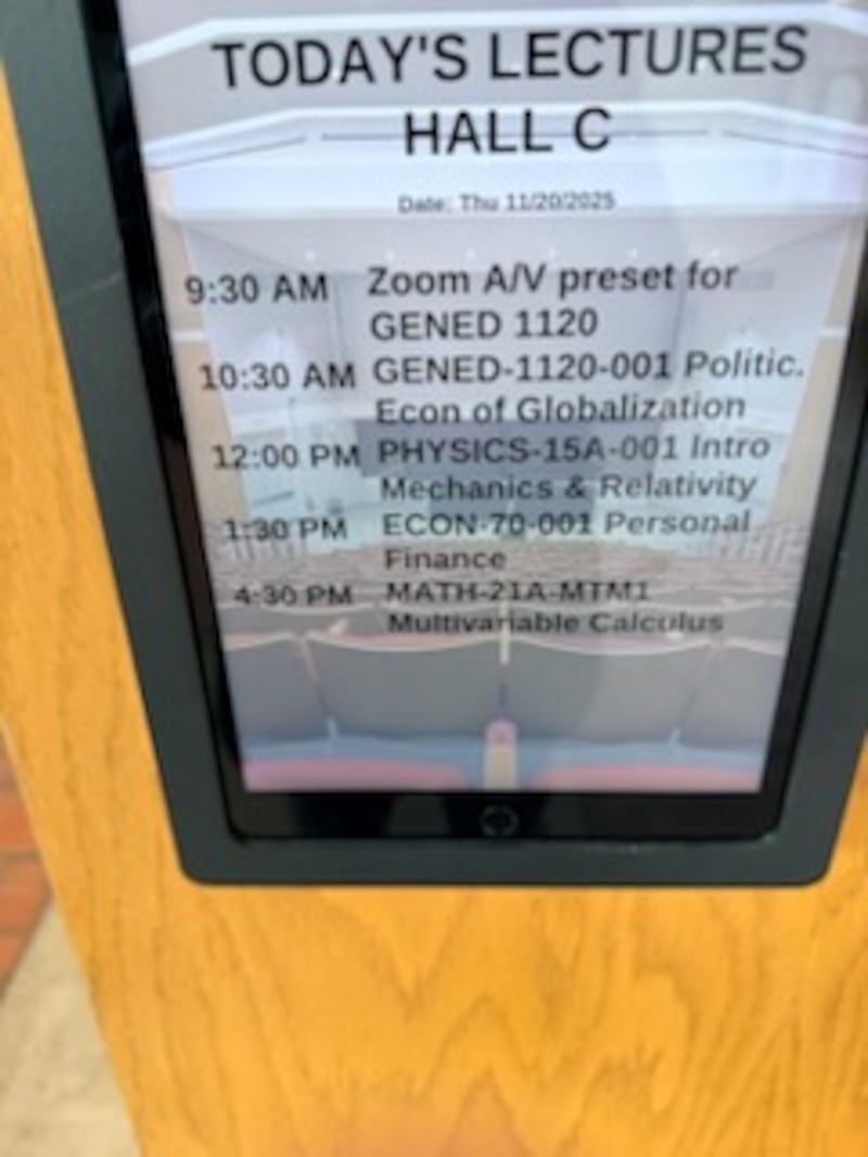 Lecture Hall schedule for the Larry Summers lecture