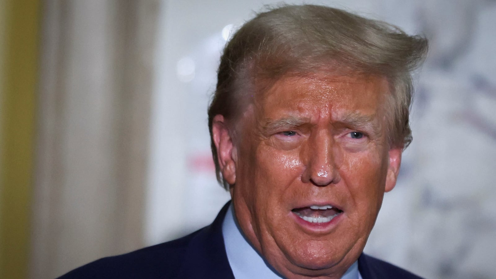 Donald Trump attends the Trump Organization civil fraud trial, in New York State Supreme Court in the Manhattan borough of New York City, U.S., October 24, 2023.