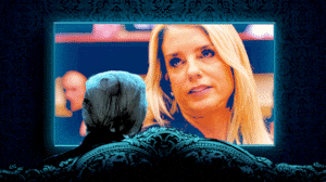 Donald Trump watches Pam Bondi testifies before the House Judiciary Committee.