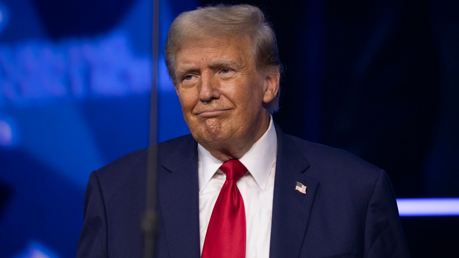 President Donald Trump gives the keynote address at Turning Point Action's convention on June 15, 2024 in Detroit, Michigan.