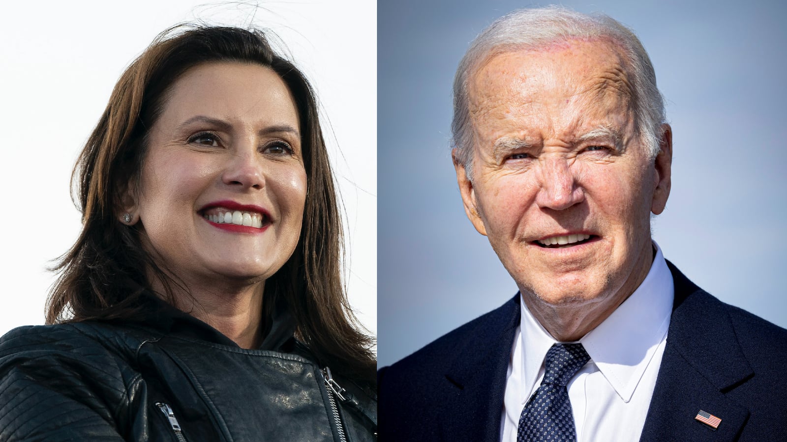 Gretchen Whitmer and Joe Biden
