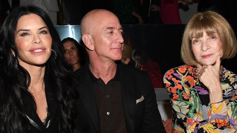 Lauren Sanchez, Amazon CEO Jeff Bezos, and Anna Wintour