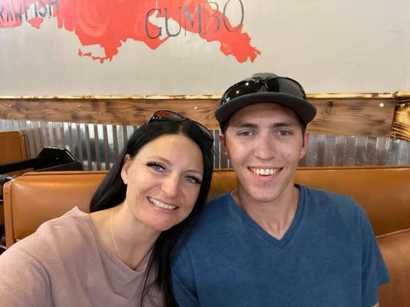 Photos taken from Amber Robinson's facebook page showing her and her son, Tyler Robinson, the shooting suspect in the killing of Charlie Kirk