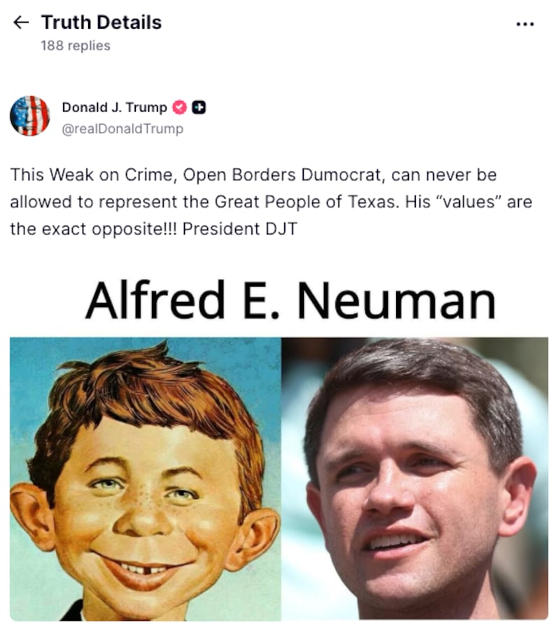 Trump Truth Social post