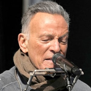 Bruce Springsteen performs during a "No Kings" protest against U.S. President Donald Trump's administration policies, in St. Paul, Minnesota, March 28, 2026.
