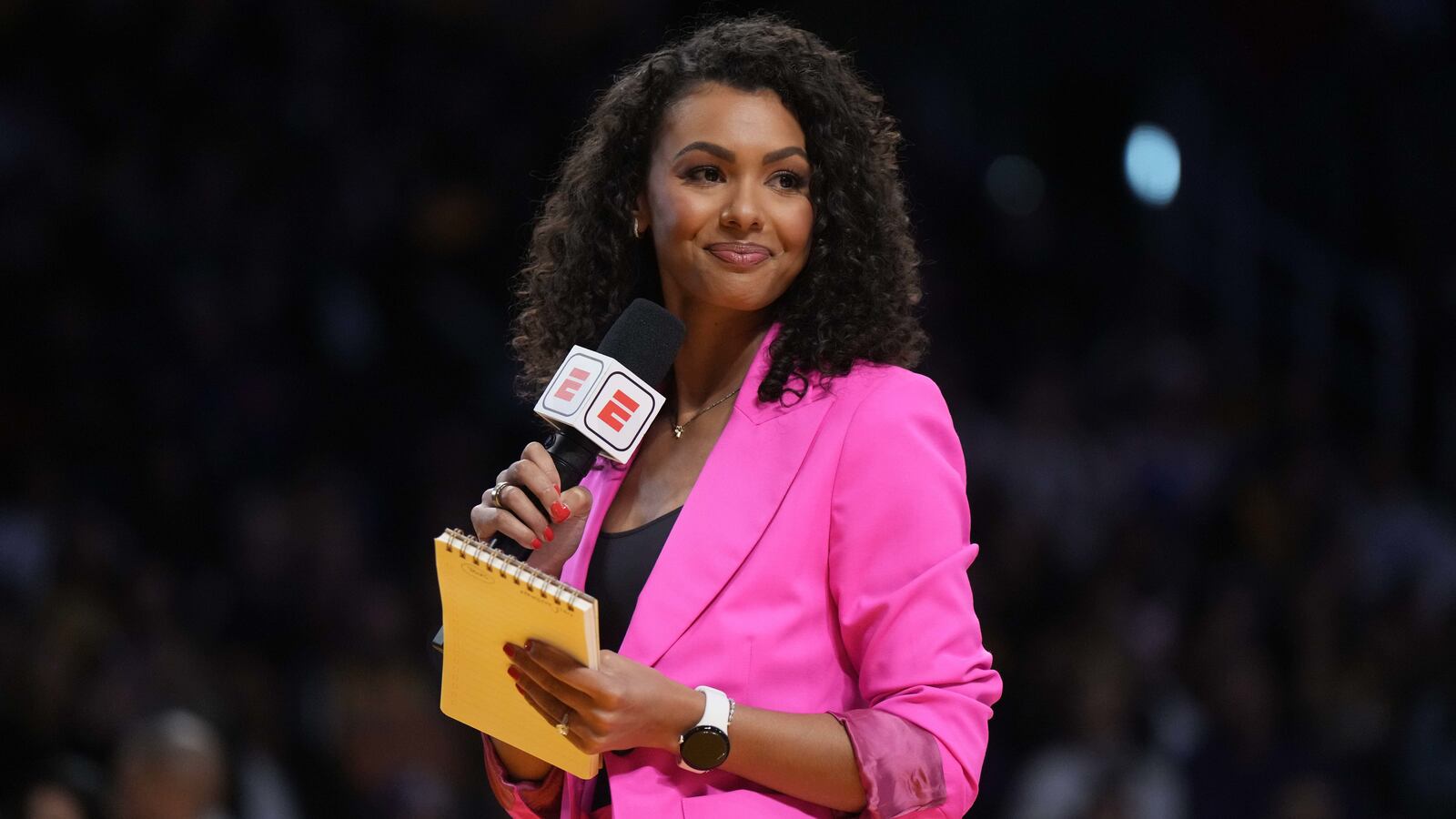 ESPN sideline reporter Malika Andrews