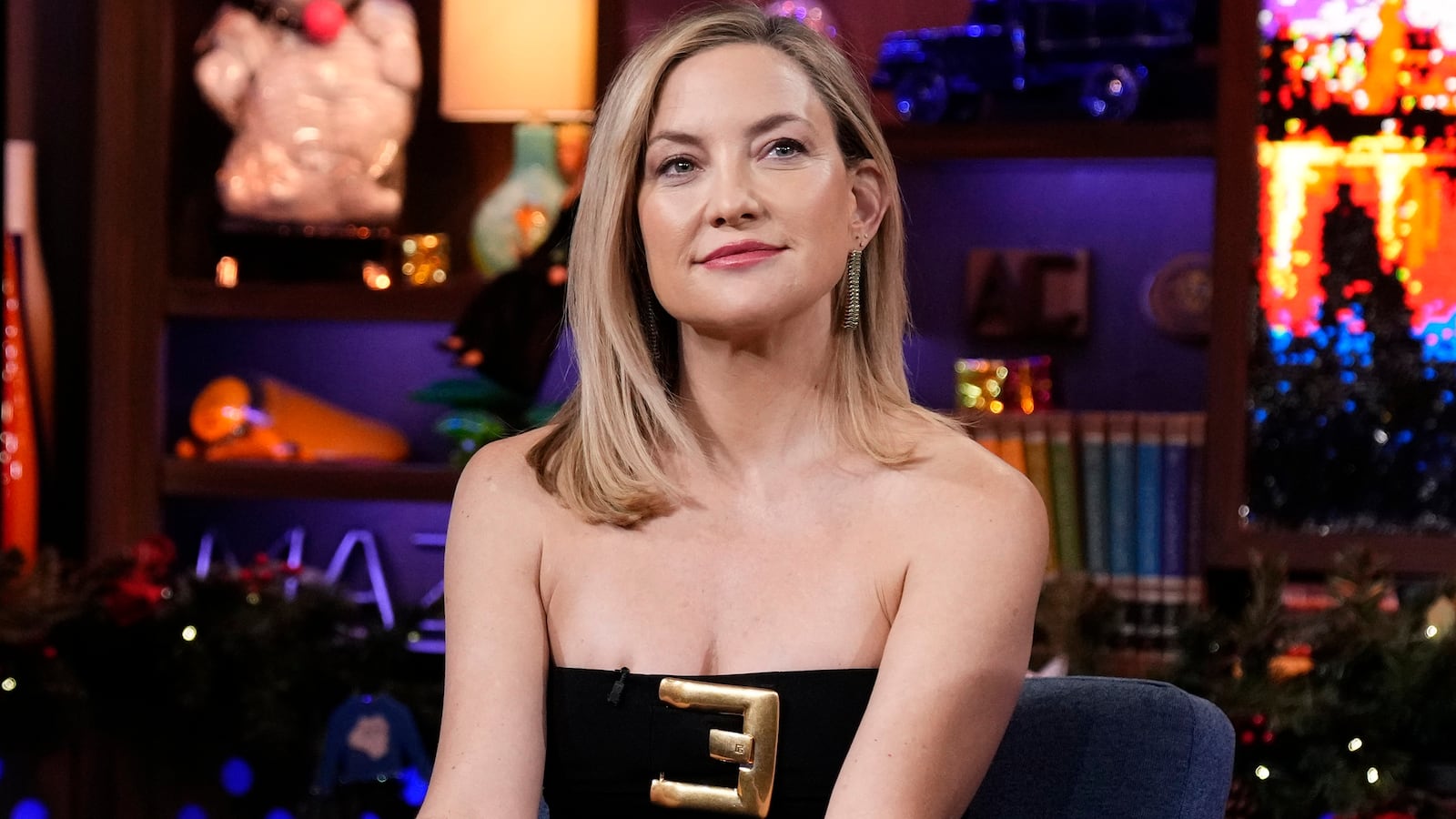 WATCH WHAT HAPPENS LIVE WITH ANDY COHEN -- Episode 22203 -- Pictured: Kate Hudson -- (Photo by: Charles Sykes/Bravo via Getty Images)