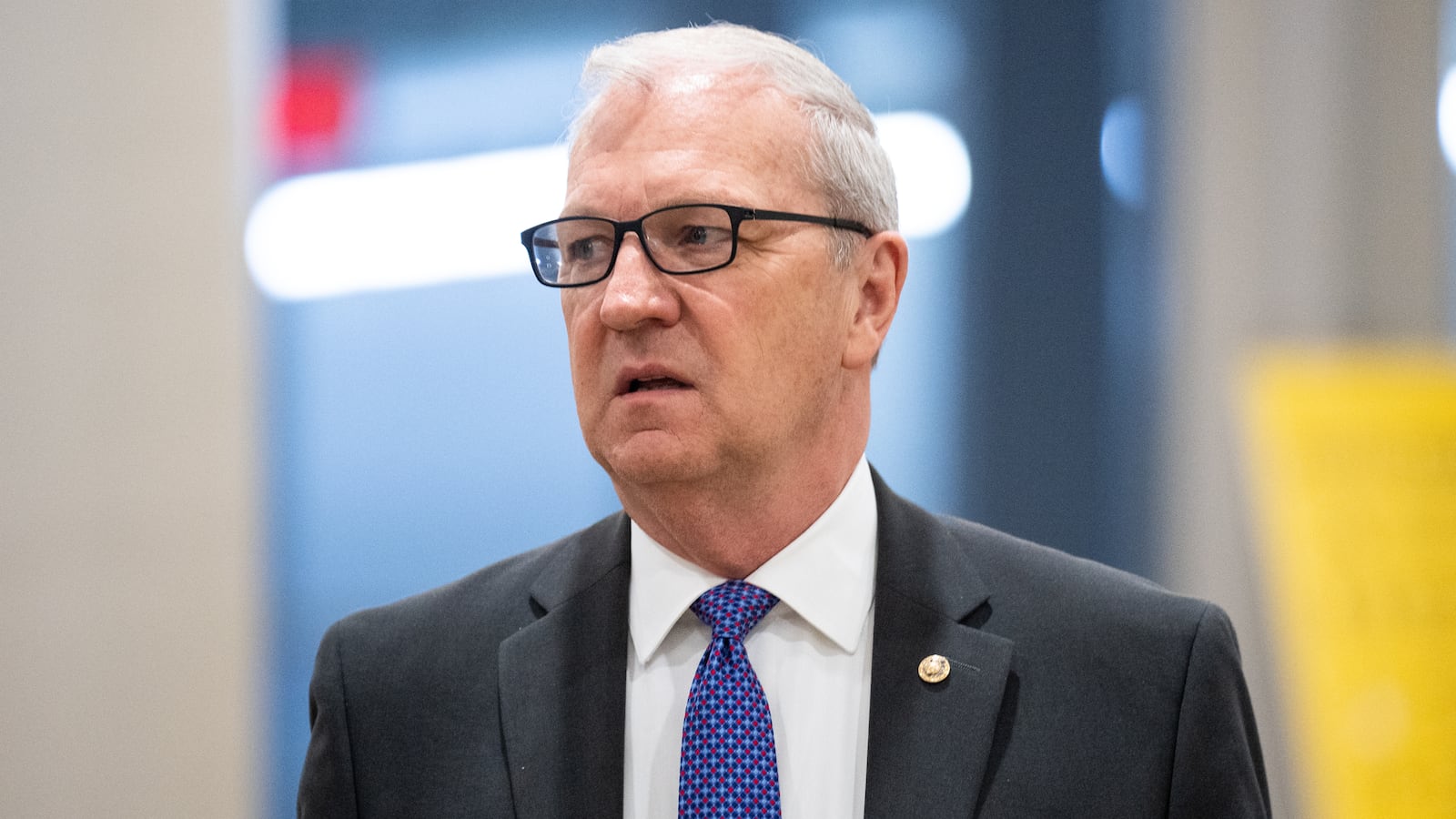 UNITED STATES - MAY 4: Sen. Kevin Cramer, R-N. Dak., walks through the Senate subway in the Capitol on Wednesday, May 4, 2022. (Bill Clark/CQ-Roll Call, Inc via Getty Images)