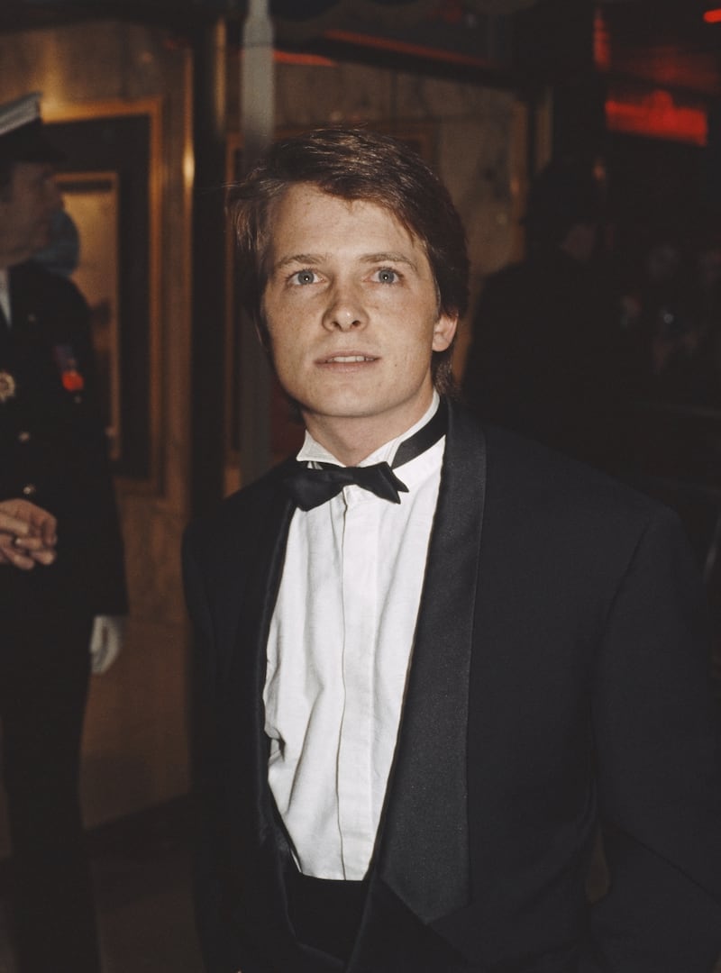 Michael J. Fox at the premiere of the film 'Back to the Future' in 1985
