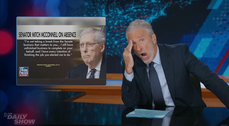 The Daily Show, Jon Stewart responding to McConnell statement
