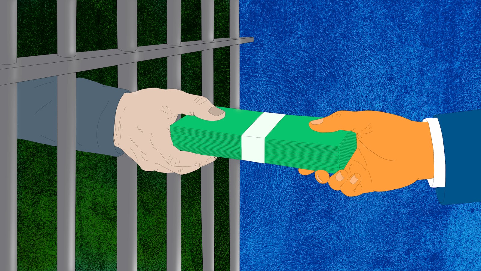 Donald Trump bribe illustration