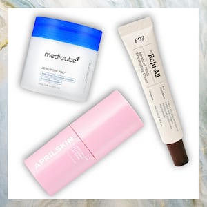 Medicube, AprilSkin, and Dr. Reju-All products.