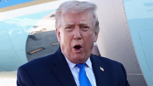 U.S. President Donald Trump speaks to the media before departing West Palm Beach aboard Air Force One, Florida, U.S., March 23, 2026.