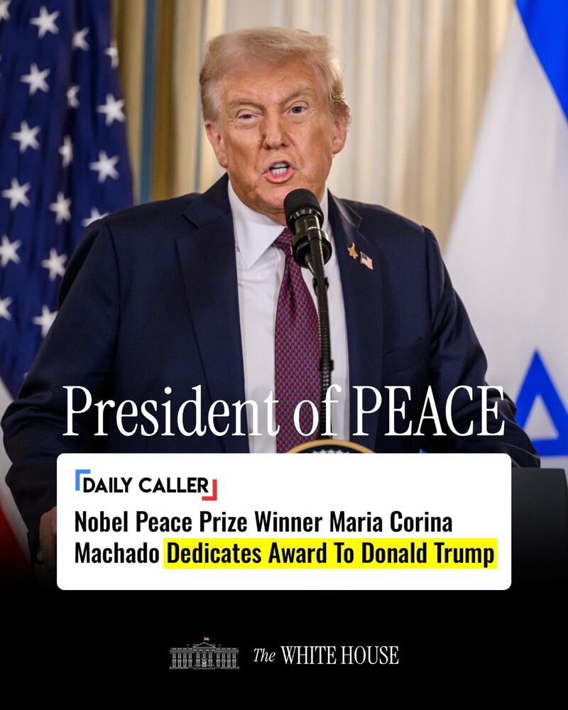 White House graphic celebrating dedication of award.