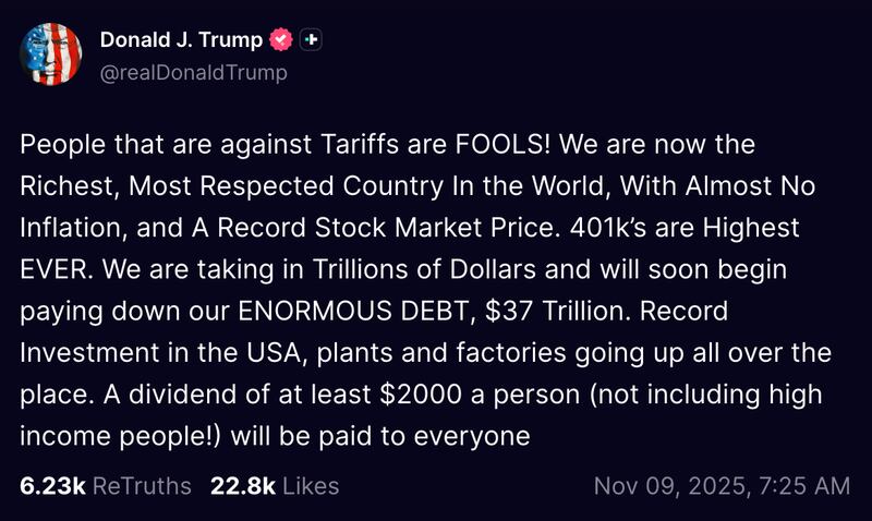 Truth Social Tariffs