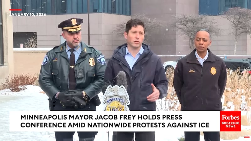 Minneapolis Mayor Jacob Frey Holds Press Conference Amid Nationwide Anti-ICE Protests.