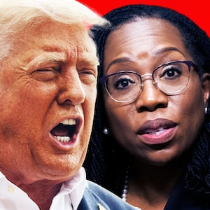 A photo illustration of Donald Trump and Ketanji Brown Jackson.