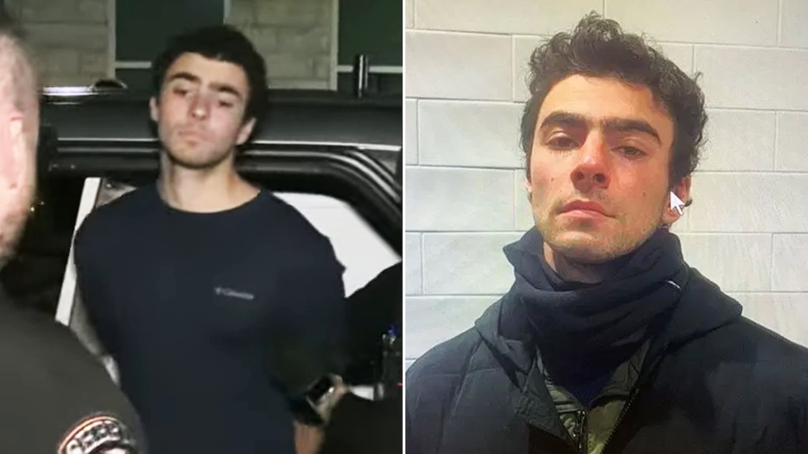 Luigi Mangione perp walk and mugshot.