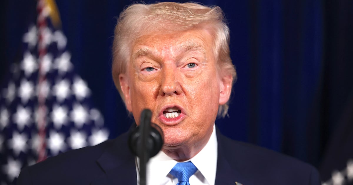 President Donald Trump addresses the media during a news conference at his Mar-a-Lago club on January 03, 2026, in Palm Beach, Florida.
