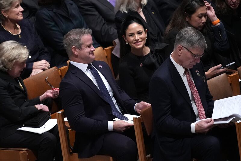 Former Rep. Adam Kinzinger was among Thursday’s attendees.