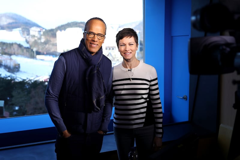 Journalists Stephanie Gosk and Lester Holt