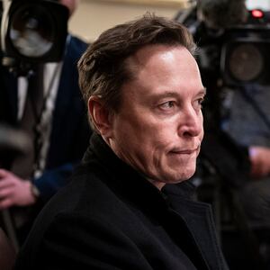 Washington, DC - April 10 : Elon Musk listens as President Donald J Trump speaks during a cabinet meeting at the White House on Thursday, April 10, 2025 in Washington, DC. (Photo by Jabin Botsford/The Washington Post via Getty Images)