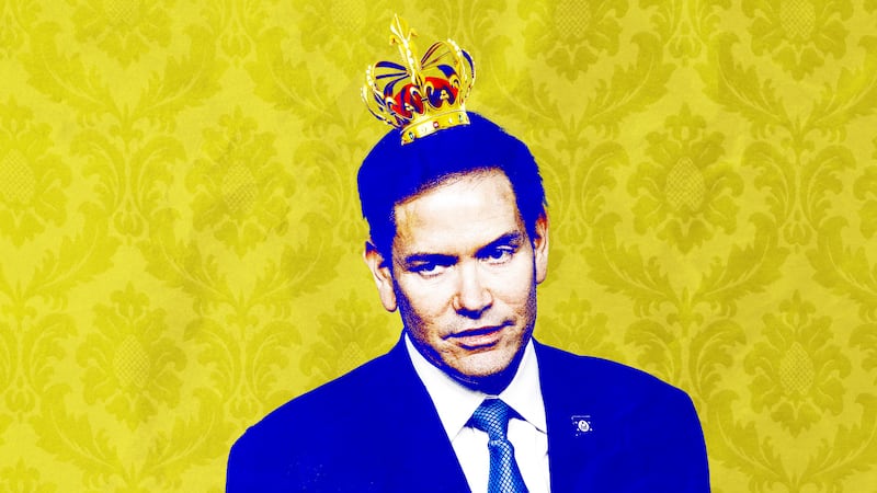Marco Rubio as a little king.