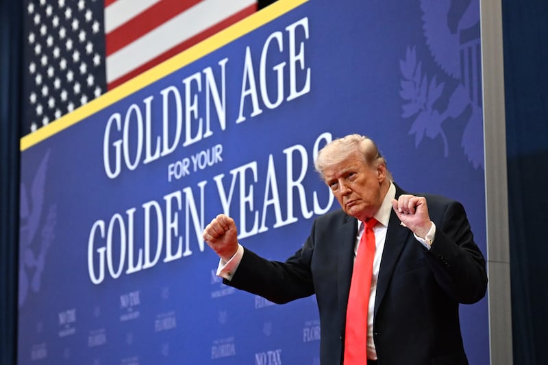 Donald Trump speaks at The Villages Florida.