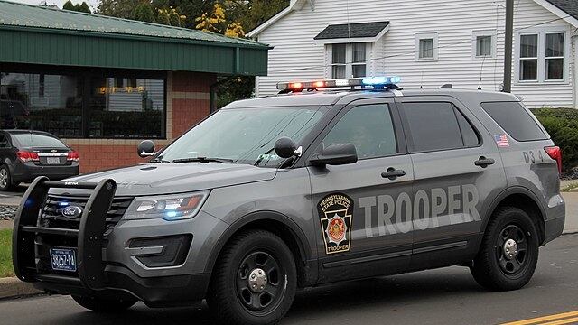 A Pennsylvania State Police car.