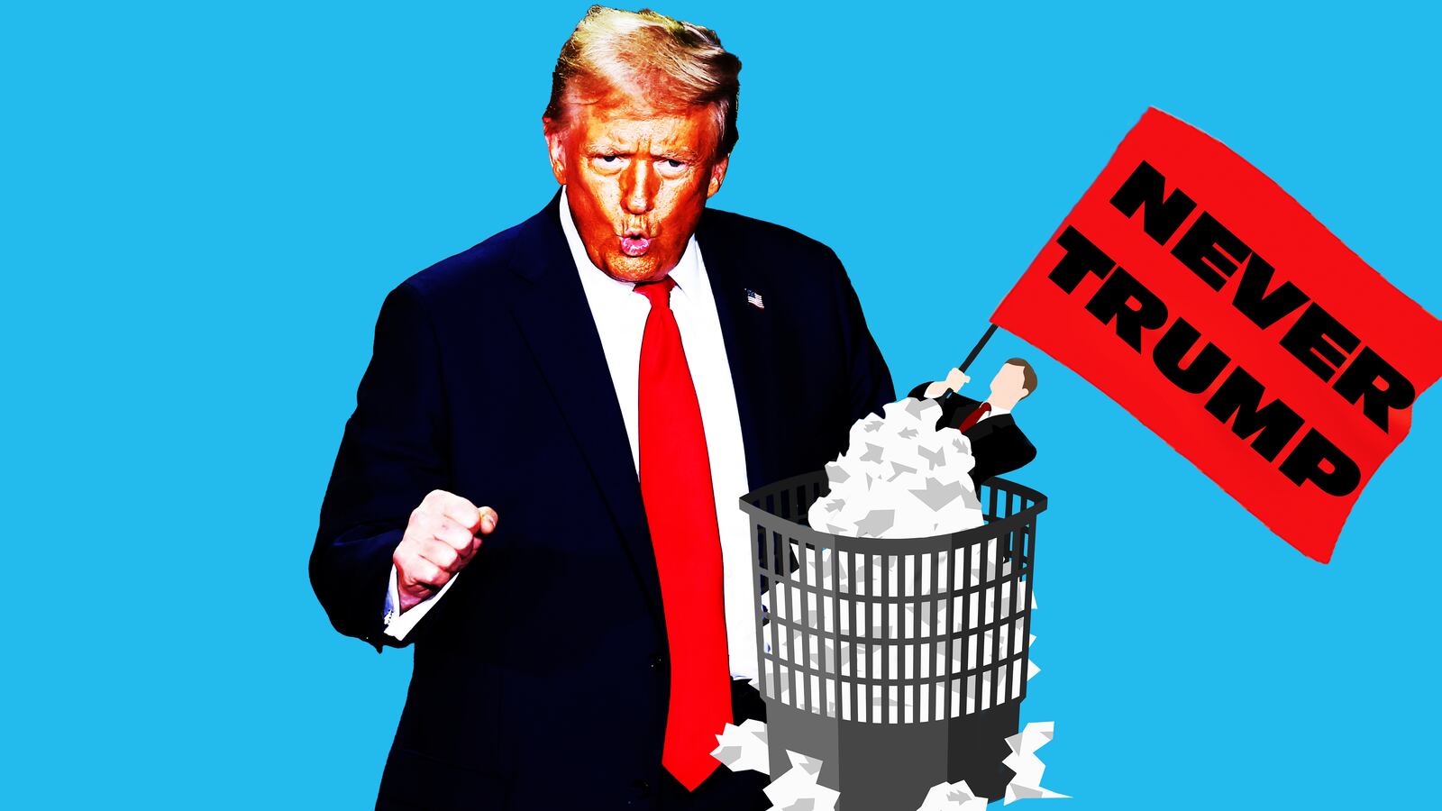 Donald Trump, Never Trump illustration