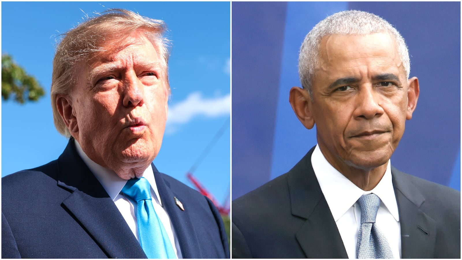Donald Trump and Barack Obama.