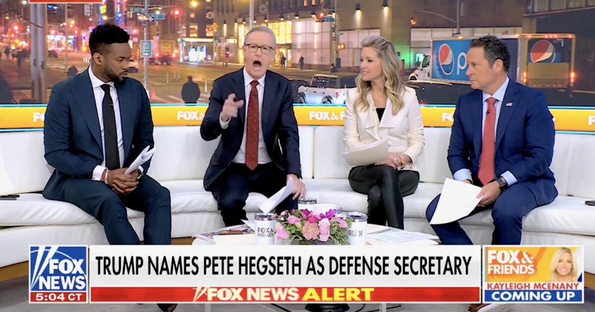 Sogar „Fox & Friends“ konnten nicht glauben, dass Trump Pete Hegseth ...