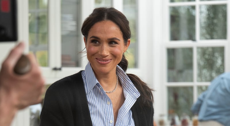 With Love, Meghan. (L to R) Meghan, Duchess of Sussex, Tan France in episode 203 of With Love, Meghan. Cr. Jake Rosenberg/Netflix © 2025