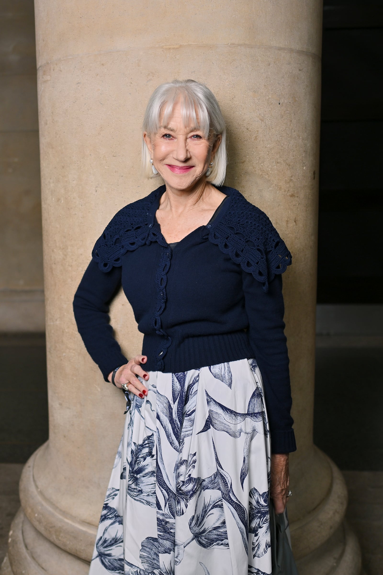 Dame Helen Mirren attends the Erdem show during London Fashion Week at The British Museum on February 22, 2026.