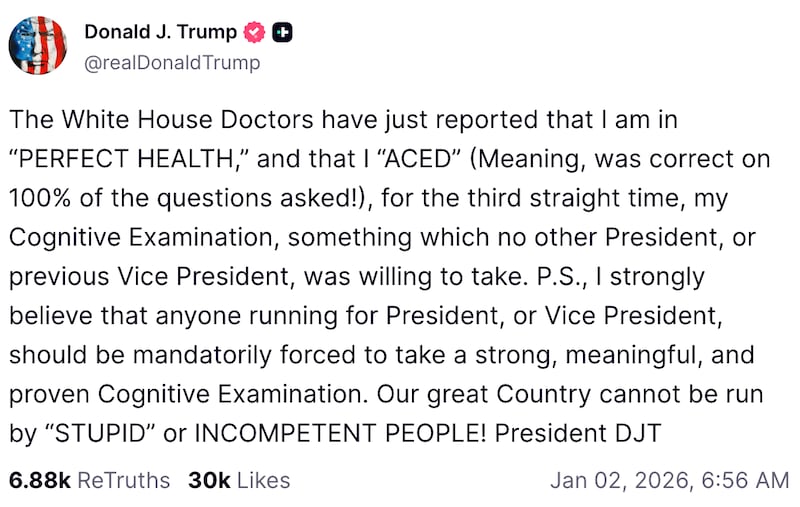 Donald Trump on Truth Social