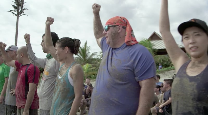 Staff were forced to crawl on the beach by a Navy SEAL.