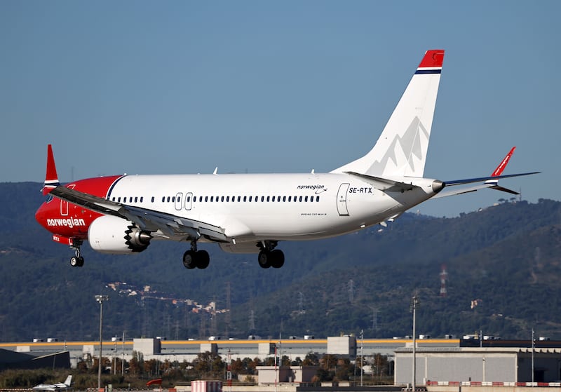 One type of model of Boeing 737 MAX that Noem and Lewandowski are using.