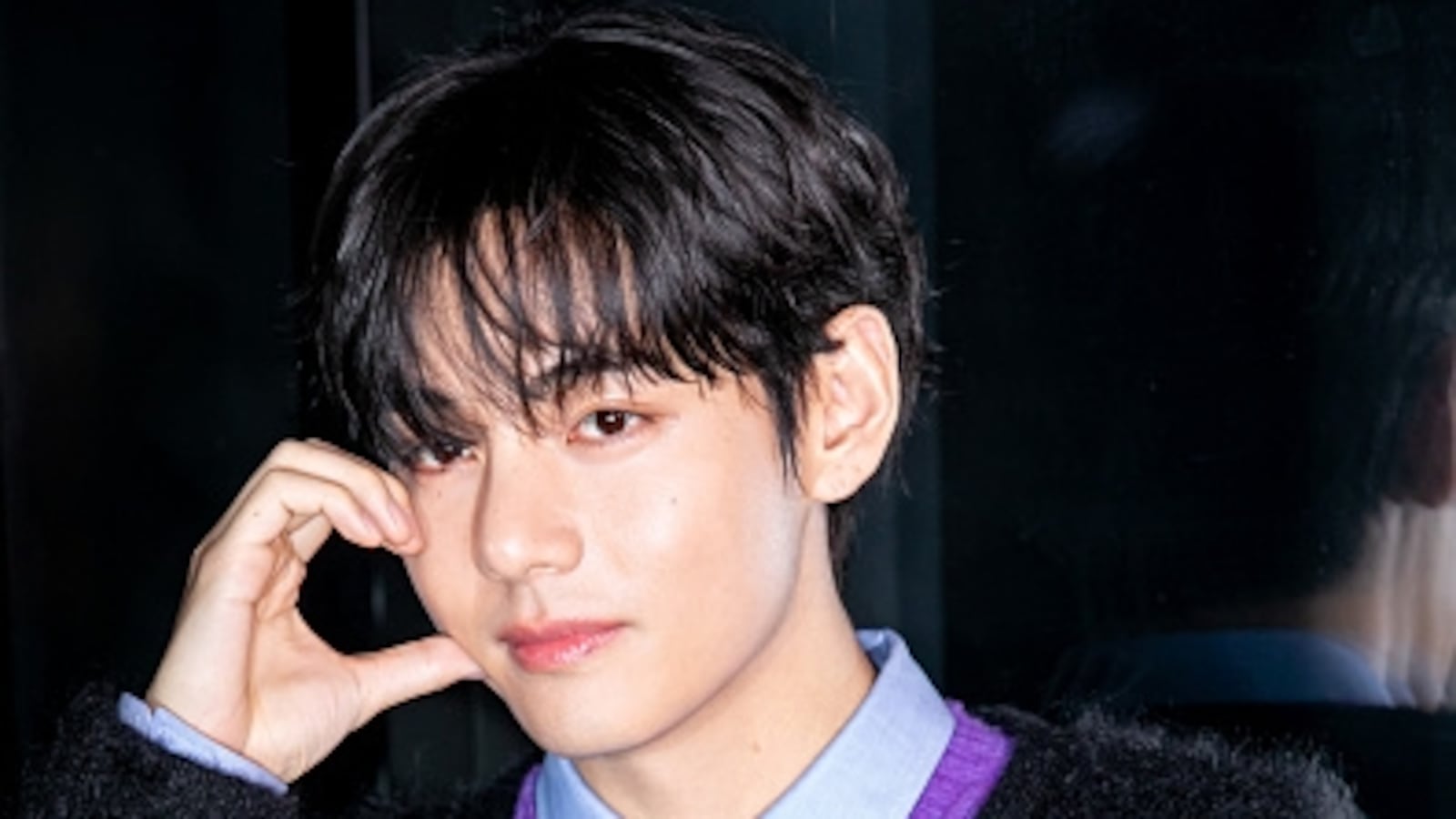 SEOUL, SOUTH KOREA – DECEMBER 17, 2025: Kim Tae-Hyung, V of BTS attends a year-end event at the CELINE flagship store in Cheongdam-dong, Gangnam-gu, Seoul. (Photo by iMBC/Imazins via Getty Images)