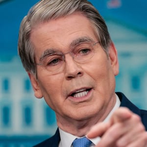 U.S. Treasury Secretary Scott Bessent speaks during a press briefing in the James S. Brady Press Briefing Room at the White House in Washington, D.C., U.S., May 28, 2026. REUTERS/Evan Vucci