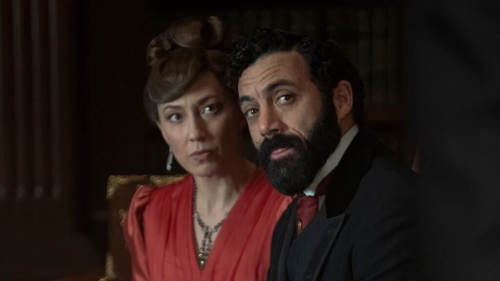 Carrie Coon and Morgan Spector in "The Gilded Age"