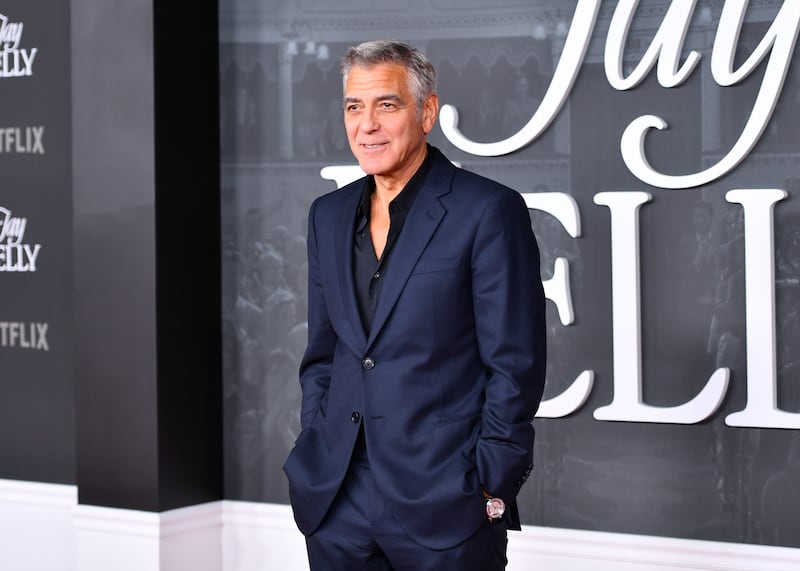 George Clooney at Netflix's "Jay Kelly" Los Angeles Premiere held at the Egyptian Theater on November 11, 2025 in Los Angeles, California.