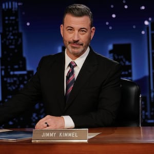 JIMMY KIMMEL LIVE!  "Jimmy Kimmel Live!" airs every weeknight at 11:35 p.m. ET and features a diverse lineup of guests that include celebrities, athletes, musical acts, comedians and human interest subjects, along with comedy bits and a house band. The guests for Tuesday, September 23 included Glen Powell ("Chad Powers"), and musical guest Sarah McLachlan. (Disney/Randy Holmes) 
JIMMY KIMMEL (Photo by Randy Holmes/Disney via Getty Images)