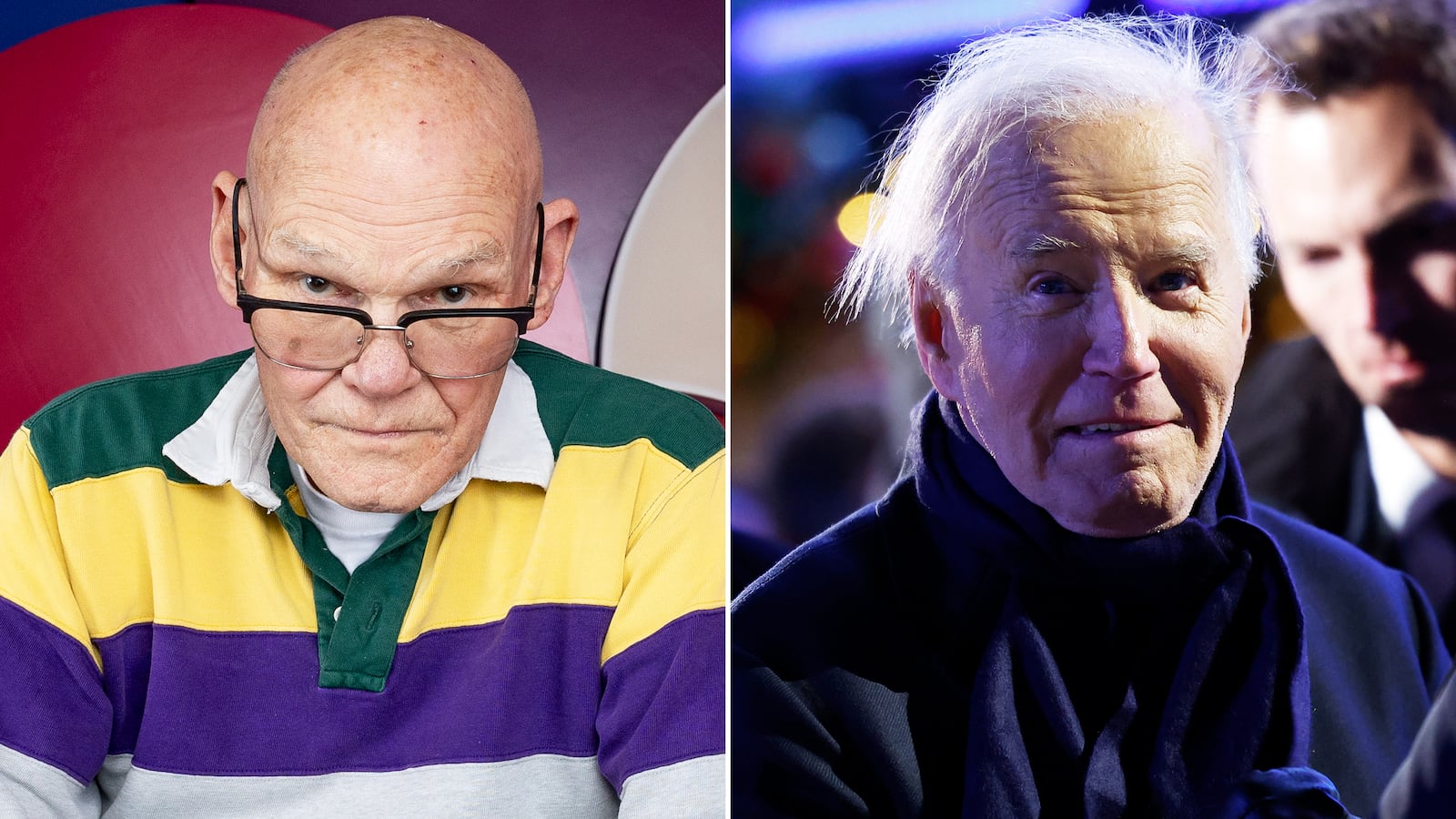 James Carville and President Joe Biden.