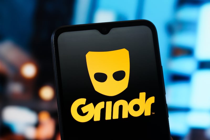 CANADA - 2025/11/26: In this photo illustration, the Grindr logo is seen displayed on a smartphone screen.