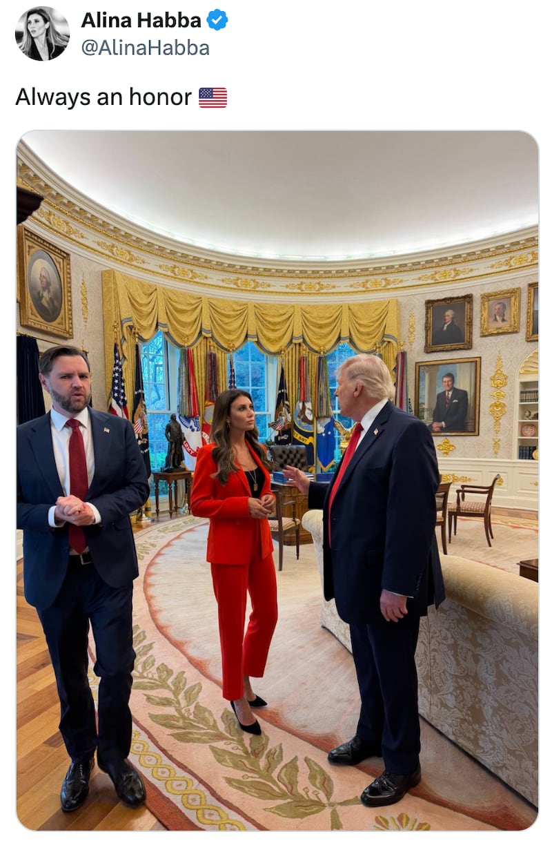 Habba was quick to throw her hat in the ring.