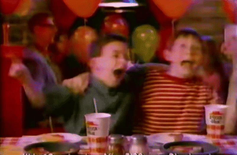 A gif from a Pizza Hut commercial
